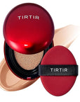 TIRTIR Mask Fit Red Cushion Foundation | Full coverage, Weightless, Skin fit, Satin Glow Finish, Korean Makeup BB Foundation, beauty, Tattoo cover up, Buildable (#33C Hazel, 0.63 Fl Oz)