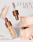 Matte Liquid Foundation Makeup,24 HR Oil Control Concealer (06#, ) 31g