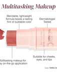 Mineral Fusion 3-in-1 Color Stick, Instant Color Pop and Blush for Cheeks, Creamy Lightweight Formula, Multi-Use Eye, Face, and Lip Makeup, Terra Cotta