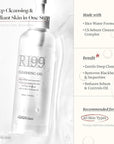 R199 Rice Cleansing Oil- Fast Emulsification, Pore-Cleansing, Blackhead Removal without Clogging Pores, Makeup Dissolving, and Hydrating Formula, Korean Skincare 6.76 Fl Oz