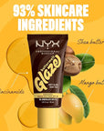 NYX PROFESSIONAL MAKEUP Buttermelt Glaze Soft Glow Skin Tint + SPF 30, Up To 12HR Wear, 10 Chocolate Butta