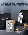 BESTBOMG® Hair Clippers & Trimmer Ceramic T-Blade Cordless Haircut Sets Rechargeable 2000mAh/1200mAh with 10 Guide Combs & for Men/Father/Husband/Boyfriend