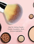 Foundation Brush,Daubigny Large Powder Brush Flat Arched Premium Durable Kabuki Makeup Brush Perfect For Blending Liquid,Cream and Flawless Powder,Buffing, Blending,Concealer …