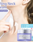 Neck Firming Cream and Neck Mask Set,Non-greasy Tighten Face Cream Skincare Moisturizer, 10 Pieces Deep Moisturizing Masks for Tightening, All Skin Type, 11 Pack