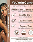 Sun Laboratories By Giesee Dark Sunsation Sunless Tanning Lotion 8 oz - Ultra Dark Self Tanner for Men and Women, Long Lasting Tanning Lotion, Sunless Tanner Cream for Face and Body