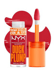 NYX PROFESSIONAL MAKEUP Duck Plump High Pigment Plumping Lip Gloss with Spicy Ginger, Vegan Lip Makeup - Cherry Spice (Transparent Red)