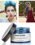 Hair Wax Spray - Temporary Blue Hair Styling Clay for Temporary Hair Color, Cosplay & Parties (4.23 oz)