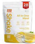 310 Nutrition All-In-One Meal Replacement Shake Powder - Plant-Based Protein Smoothie Blend w/High Fiber, Probiotics & Adaptogens - Low Carb, Vegan, Keto & Paleo Friendly - Lemon Cake - 28 Servings
