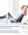 HIQILI 100ML Cypress Essential Oil, 100% Natural for Diffuser, Skin Care, Includes 10ML Travel Bottle - 3.38 Fl Oz
