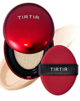 TIRTIR Mask Fit Red Cushion Foundation | Full coverage, Weightless, Skin fit, Satin Glow Finish, Korean Makeup BB Foundation, beauty, Tattoo cover up, Buildable (#17N Vanilla, 0.63 Fl Oz)
