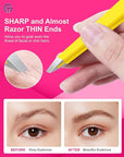 Expert Eyebrow Hair Removal Tweezer with Leather Case, GlamTweeler High Precision Slant Tip Stainless Steel Tweezers for Men and Women (Chartreuse Yellow)