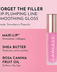 Lawless Forget the Filler Lip Plumping Line Smoothing Gloss - Strawberry Popsicle - Premium Volumizing Lip Gloss with Natural Ingredients Designed to Plump, Firm, and Hydrate Lips 0.11 oz
