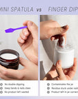 PANA 100pcs Brand Cosmetic Make Up Disposable Plastic 2.5" Spatulas Skin Care Facial Cream Mask Spatula (100 Pieces in a Container) (PURPLE)
