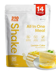 310 Nutrition All-In-One Meal Replacement Shake Powder - Plant-Based Protein Smoothie Blend w/ High Fiber, Probiotics & Adaptogens - Low Carb, Vegan, Keto & Paleo Friendly - Lemon Cake - 14 Servings