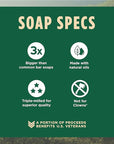 Duke Cannon Supply Co. Big Brick of Soap Bar for Men Fresh Cut Pine (Split Pine Scent) Multi-Pack - Superior Grade, Extra Large, Masculine Scents, All Skin Types, Paraben-Free, 10 oz (3 Pack)