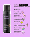 b.tan Violet Self Tanner | Love At First Tan - Fast, 1 Hour Express Sunless Tanning Mousse, Violet-Based, Cancels Orange Tones, No Fake Tan Smell, No Added Nasties, Vegan, Cruelty Free, 6.7 Fl Oz