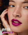 MAKI YIKA Hot Pink Lipstick for Women Metallic Lipsticks Glitter Long Lasting Lipstick No Smudge No Transfer Liquid Lip Gloss (BR19 Unheated)