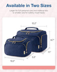 BAGSMART Travel Toiletry Bag, Large Wide-open Travel Bag for Toiletries, Makeup Cosmetic Travel Bag with Handle