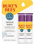 Burt's Bees Rescue Balm Elderberry Lip oz.