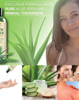 Amazing Aloe Vera Gel - Freshly Cut, 100% Pure Aloe, Premium Quality, Vegan, Unscented - Natural Sunburn Relief, After Shave, Skin, Face & Hair Care (two 8oz bottles) 16oz