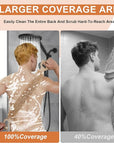 1 Pack Exfoliating Back Scrubber for Shower, Back Massage Bath Brush, Double-Sided Back Scrub Washcloth to Clean Your Body Deeply for Men & Women Skin Care (Brown)