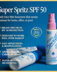 Vacation Super Spritz SPF 50 Face Mist & Air Freshener Bundle, Daily Face Sunscreen Spray, Clean & Lightweight Feel, Water-Resistant, Non-Comedogenic, Vegan, Travel Size, 2.2 Fl. Oz.