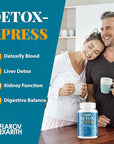 Liver Kidney Cleanse Detox & Repair, Milk Thistle Supplement, Natural Herbal Formula,Body Detox for Women & Men, Toxin Flush Max Absorption Liver Cleanser,Digestion Balance & Mood,120 Chewable Tablets