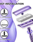 Double Edge Safety Razor for Women Purple with 10 Blades and Silicone Cover - Durable Metal Eco-Friendly Single Blade Razor - Closed Smooth Shave