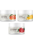 NATURE WELL Shea Body Butter Variety Pack, Includes Grapefruit, Mango, & Pomegranate, Provides Ultimate Nourishment & Hydration, 3 Pack (8 Ounces Each)
