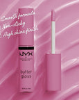 NYX PROFESSIONAL MAKEUP Butter Gloss, Non-Sticky Lip Gloss - Eclair (Pink)