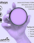 Mehron Makeup Paradise Makeup AQ Pro Size | Stage & Screen Performance, Face & Body Painting, Beauty, Cosplay, and Halloween | Water Activated Face Paint, Body Paint 1.4 oz (40 g) - Pastel Purple