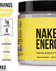 Naked Energy - Pure Pre Workout Powder for Men and Women, Vegan, Unflavored, Healthy Pre Workout - No Added Sweeteners, Colors Or Flavors - 50 Servings