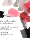 LAURA GELLER NEW YORK Fine Shine Glossy Lip Oil, Glass Half Full - Hydrating Squalane - Clear Lip Gloss