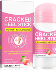 Heel Balm for Dry Cracked Feet (Peach), Urea Cream 60% Foot Balm Stick for Cracked Heel Repair - Moisturizes, Exfoliates, and Softens Dry, Thickened Skin, Callus Remover for Feet