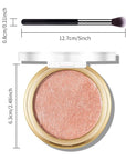Baked Highlighter Powder Palette, Makeup Highlighter Powder Palette Gold Brown