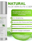 Elite Vitamin C Serum for Face with Hyaluronic Acid, Pure Aloe Vera Gel, Vitamin E Oil: Anti Aging Skin Firming Serum, Pore Minimizer & Dark Spot Corrector for Face (.5 fl oz.)