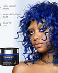XMONDO Color Super Blue Mask – Semi-Permanent Blue Dye with Bond Booster & Hyaluronic Acid, 8 oz