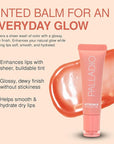 Palladio Butter Balm - Hydrating Lip Balm with Sheer Tint, Aloe, Peptides, Shea Butter, and Vegan Formulation for Instant Moisture, Shine, and Soothing Lip Care, Peaches & Cream