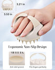HEETA Hair Brush, Hair Growth Scalp Massager with Soft Silicone Bristles to Remove Dandruff, Relieve Itching & Relax Scalp, Shampoo Brush for Wet Dry Hair Care, Beige & Grey, 2 Count