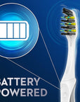 Oral-B Pulsar Battery Toothbrush with Charcoal Infused Bristles, Soft, 2 Count
