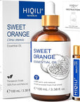 HIQILI 100ML Orange Essential Oil for Air Freshener, DIY Soap, Skin Care, Can be Added to Diffusers, Dryer Balls, Lotions for Use - 3.38 Fl Oz