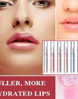 Lip Glow Oil Moisturizing Lip Balm,Plump Lip Gloss Lip Care Clear Lip Oil Tinted,Hydrating Lip Glow Oil Gloss Transparent Plumping Glass Lip Glow Oil Fresh Texture,Set of 6