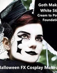 Go Ho Black Face Paint,Easily Washable Formula Face Body Paint Stick,Non-toxic Full-coverage Cream Black Body Paint for Adults Children Halloween Cosplay SFX Skeleton Goths Makeup