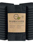 Softolle 100% Cotton Washcloths 60 Pack (12x12 Inches) Soft, Highly Absorbent Washcloth, Face Towels, Wash Cloths for Face, Ring Spun, Bulk Pack (Grey)