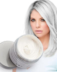 White Hair Color Wax, Natural Hairstyle Wax 4.23 oz, Temporary Hairstyle Cream for Party, Cosplay, Halloween, Daily use, Date, Clubbing (White)
