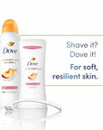Dove Advanced Care Antiperspirant Deodorant Dry Spray Peach & Chamomile Tea 3ct underarm care boosts skin's ceramide levels 72hour odor control &all-day sweat protection ProCeramide technology 3.8 oz