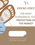 SunFX Disposable Sticky Feet Protectors (50-PAIRS) Spray Tan Feet Protector Pads for Sunless Airbrush Tanning