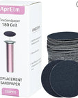 120pcs Replaceable Sandpaper for Electric Foot Callus Remover, 180 Grit Fine Sandpaper Refill Discs