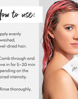 Four Reasons Color Mask - Rose Pink - (27 Colors) Toning Treatment, Color Depositing Conditioner, Tone & Enhance Color-Treated Hair - Semi Permanent Hair Dye, Vegan and Cruelty-Free, 6.76 fl oz