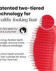 Tangle Teezer Original Detangler Brush, Dry & Wet Hair Brush for Thick & Curly Hair Types, Pink Punch